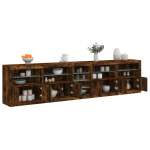 PUHVETKAPP LED-TULEDEGA, SUITSUTATUD TAMM, 283 X 37 X 67 CM