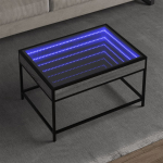 Diivanilaud LED-tuledega, hall sonoma tamm, 70 x 50 x 41cm