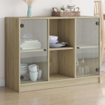 Puhvetkapp, sonoma tamm, 102x37x75,5 cm, tehispuit