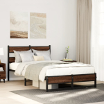METALLIST VOODIRAAM ILMA MADRATSITA PRUUN TAMM 120X190 CM