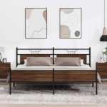 METALLIST VOODIRAAM ILMA MADRATSITA PRUUN TAMM 193X203 CM