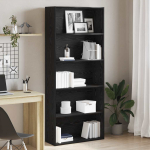 Raamatukapp must tamm 80x30x189 cm t&ouml;&ouml;deldud puit