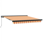 Manuaalne sisset&otilde;mmatav varikatus - kollane ja oranž 350x250 cm