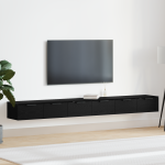 Seinakapid 2 tk must tammepuit 204x30x20 cm tehispuit