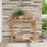 Konsoollaud ladustamisega pruun 85 x 35 x 75 cm tugev teakpuit