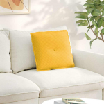 Seljatugi padi helekollane 50 x 45 cm korter kangas