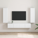 TV Seina Kapp 2 tk Valge 30 x 31 x 100 cm Tehispuit