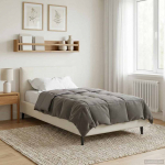 Talve tek Rapistatud Helehall 155 x 200 cm Mikrokiud