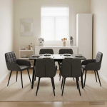 S&ouml;&ouml;gitoa Toolid 6 pcs Kunstnahk Must 57 x 50 x 85 cm