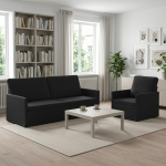 Diivanikomplekt 2 pcs Must Samet