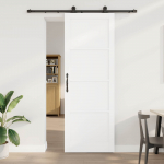 Libisev uks Valge ja must 83 x 232 cm Toekas m&auml;nnipuit