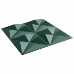 Seinapaneelid 12 pcs Origami Roheline 50 x 50 cm XPS Vaht