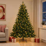 Kunstlik kokkupandav j&otilde;ulupuu 150 cm 150 LED-i soe valge
