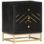 &Ouml;&ouml;kapp, must ja kuldne 40 x 30 x 50 cm mangopuit