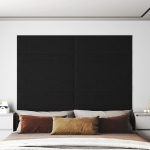 Seinapaneelid 12 tk, must, 90 x 30 cm, kangas, 3,24 m&sup2;