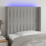 LED-voodipeats, helehall, 93x16x118/128 cm, kangas