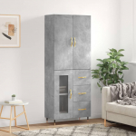 K&otilde;rge kapp, betoonhall, 69,5 x 34 x 180 cm,tehispuit