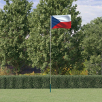 T&scaron;ehhi lipp ja lipumast, 5,55 m, alumiinium