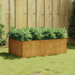 Taimekast, 120 x 80 x 40 cm, corten-teras