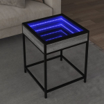 Diivanilaud LED-tuledega, hall sonoma tamm, 40 x 40 x 51cm