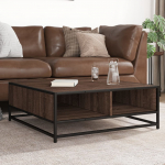 DIIVANILAUD PRUUN TAMM 80X80X30 CM ENGINEERED WOOD AND METAL