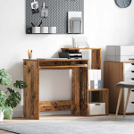Laud sahtliga riiuliga vana puit 106 x 41 x 88.5 cm tehispuit