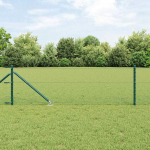 Aed koos postidega roheline 0.6 x 10 m pvc kaetud teras