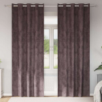 Satiinist kardinad kardinatega 2 tk pruun 245 x 140 cm samet