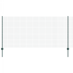 Kokkuvolditud traadiga tara koos 11 u-postiga roheline 1,2x25 m teras