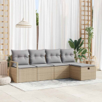 Aia diivanikomplekt 5 tk beež ja helehall 230 x 117 x 85 cm