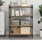 Raamatute riiuli plaat 4 tk Pruun 80 x 40 x 1,5 cm Tehispuit