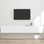 TV seinakapp 2 tk valge 98 x 31 x 29,5 cm tehispuit