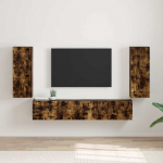 TV Seina Kapp 2 tk Suitsetatud tamm 30 x 31 x 80 cm Tehispuit