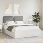 Voodiraam Pehme Peatoega peaga Helehall 140 x 200 cm Tahke m&auml;nd