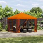 Paviljon 3 x 3 m Oranž Pol&uuml;ester ja teras 190 gsm