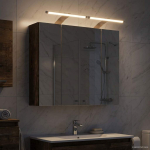 Vannitoa peeglikapp Suitsetatud tamm 60 x 14,5 x 50 cm