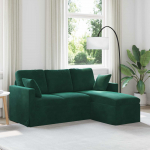 Diivan tume rohelise 198 x 134 x 80 cm samet