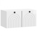 Rippuv TV kapp K&otilde;rgl&auml;ikega valge 59,5 x 31 x 30 cm Tehispuit