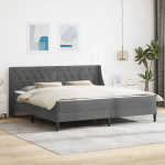 Voodiraam madratsiga madratsiga Tumehall 200 x 200 cm Samet
