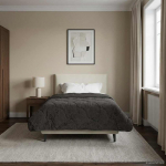 Talve tek Antratsiit 140 x 220 cm Mikrokiud ja Teddy villa