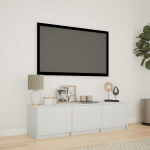 LED-iga TV kapp sahtliga Valge 140 x 34 x 40 cm T&ouml;&ouml;deldud puit