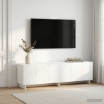 Telerialus 140 x 34,5 x 40 cm valge tehispuit