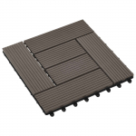 Terrassiplaat 11 tk Tume pruun 30 x 30 cm Puitplastik