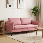 3-kohaline diivan Roosa 222 x 81 x 89 cm Samet
