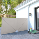 Kokkupandav terrassi k&uuml;lgmarkiis kreemjasvalge 300 x 150 cm