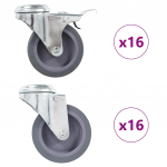 Poldiaukudega p&ouml;&ouml;ratavad m&ouml;&ouml;blirattad 32 tk, 75 mm