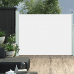 Lahtit&otilde;mmatav terrassi k&uuml;lgsein, 140 x 500 cm, kreemjasvalge
