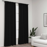 Pimendavad kardinad konksudega, 2 tk antratsiit 140 x 245 cm