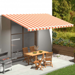 Varikatuse asenduskangas, kollane ja oranž, 5x3 m