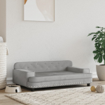 Koeravoodi, helehall, 90 x 53 x 30 cm, samet